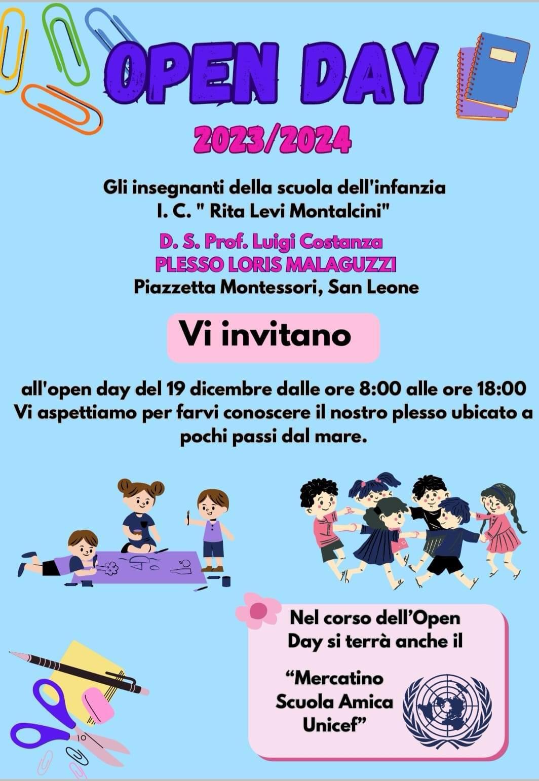 Open day al Plesso Malaguzzi